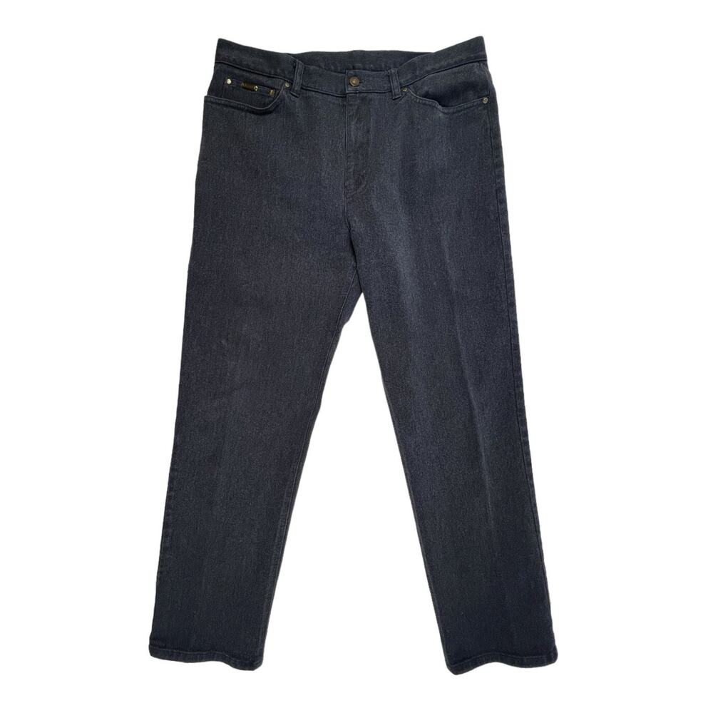 Ralph Lauren Jeans Co. Womens 16 Charcoal Gray Denim Straight Fit